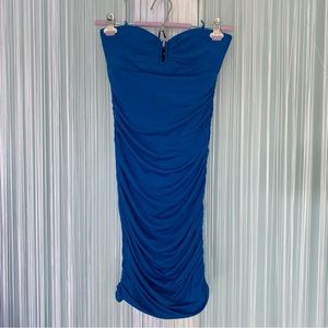 Seduction Strapless Slinky Ruched Party Dress NWOT Size XS